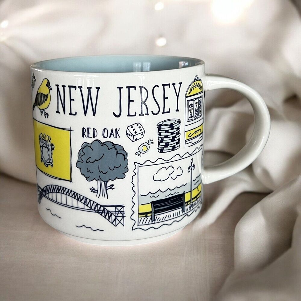 Starbucks NEW JERSEY Been There Series Across The Globe Coffee Mug Cup EUC